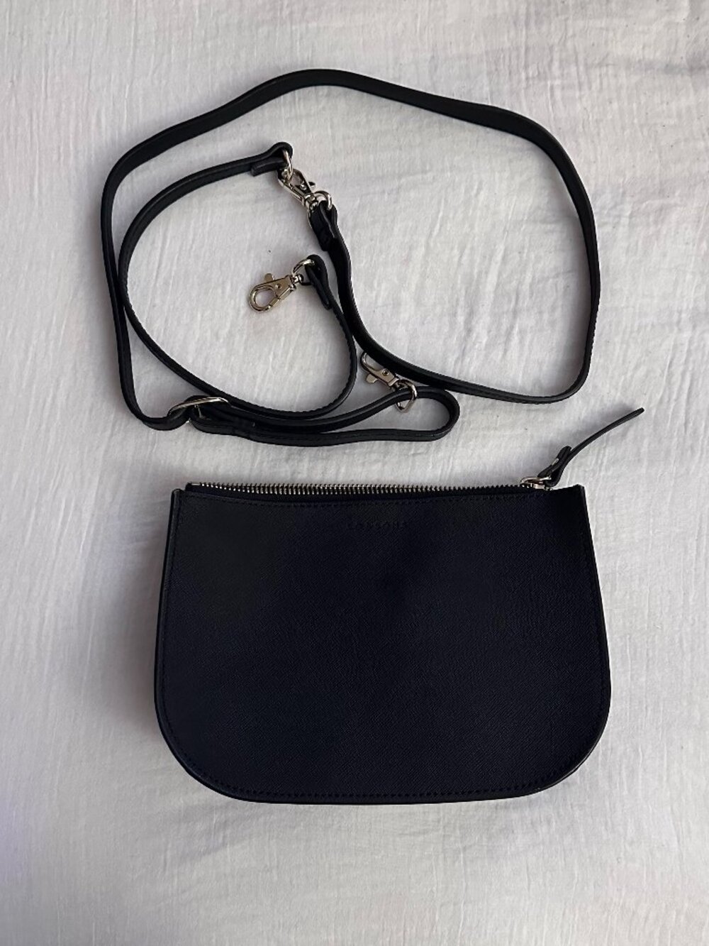 Lo & Sons Waverley 2 Convertible Crossbody Bag Lrg, Black Saffiano, Barely Used